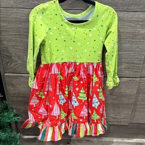 Eleanor Rose Green and Red Holiday Dress